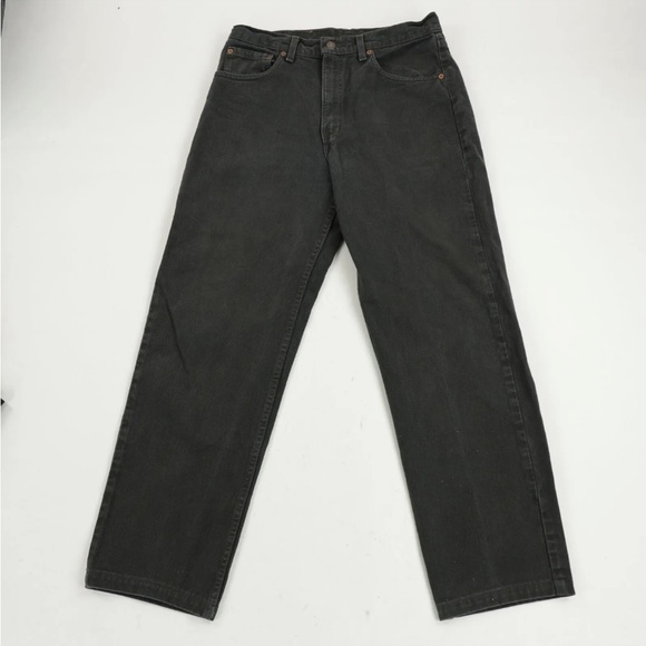 Levi's Jeans Vintage Levis 555 Relaxed Fit Straight Leg Faded Black